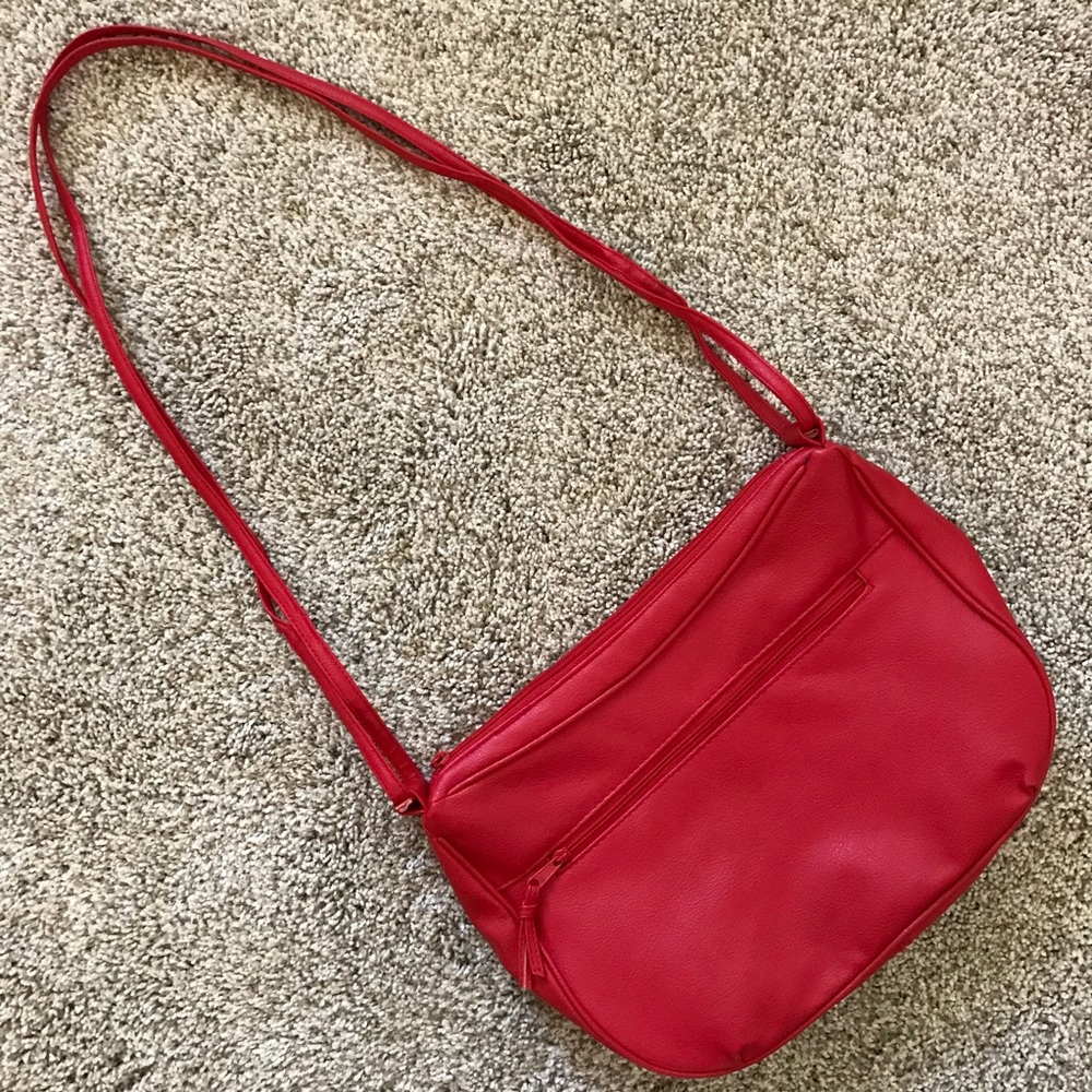 NWOT Faux Red Leather Purse